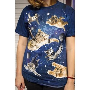 Cats in space shirt